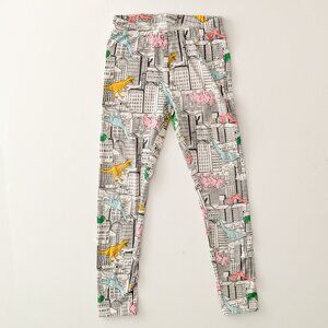 Girls' Dinosaur Print Leggings - Cat & Jack Cream M GUC
